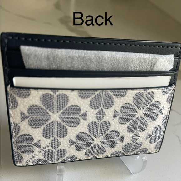 kate spade leather Spade flower Card holder double sided NWT - Picture 8 of 11